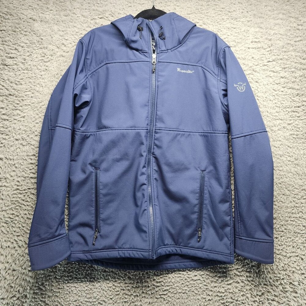 Moosejaw Mens Medium Recycled Polyester Hooded Jacket Gorpcorp Softshell Design